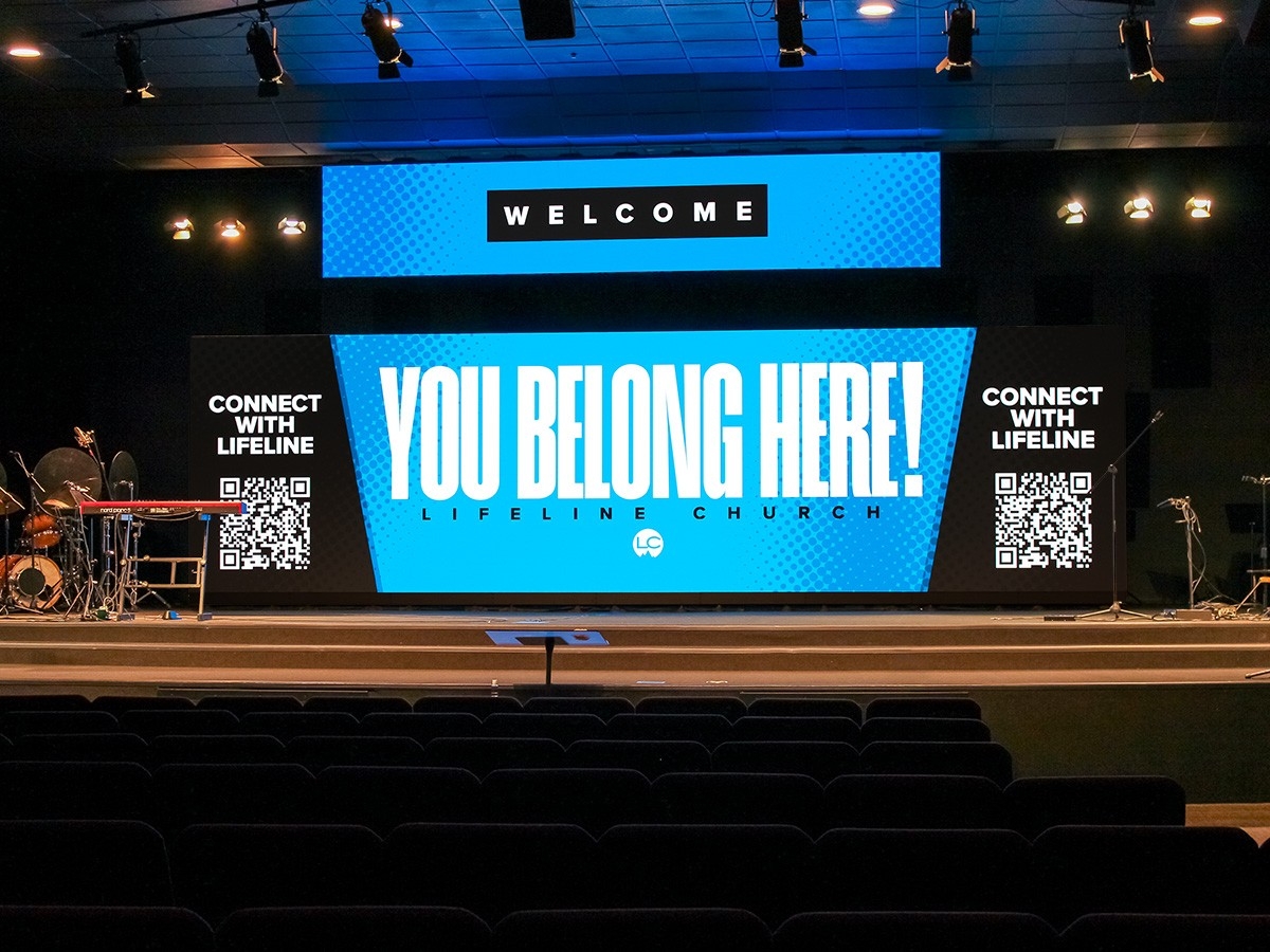 Lifeline Princeton Church of God; Indoor 2.9mm, 3'3" x 18'1" & Indoor 2.9mm, 8'2" x 29'6", Princeton, WV